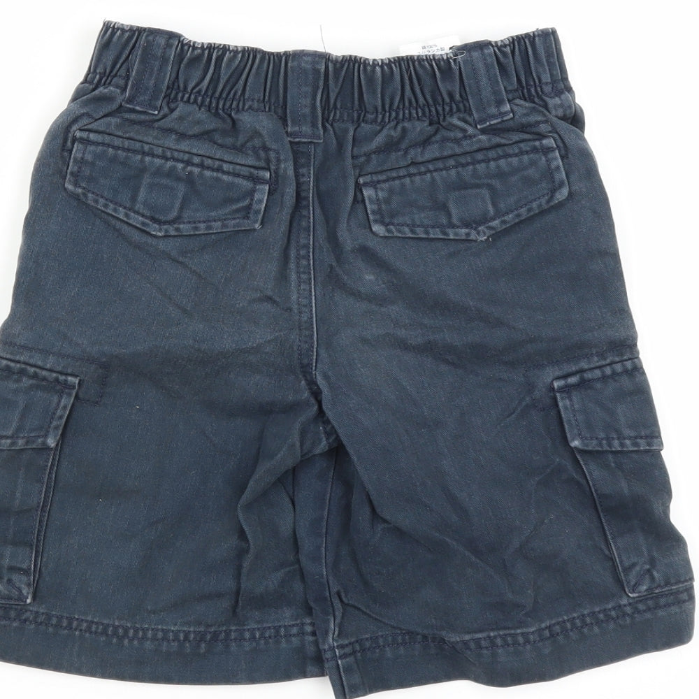Lands End Boys Blue   Cargo Shorts Size 4 Years