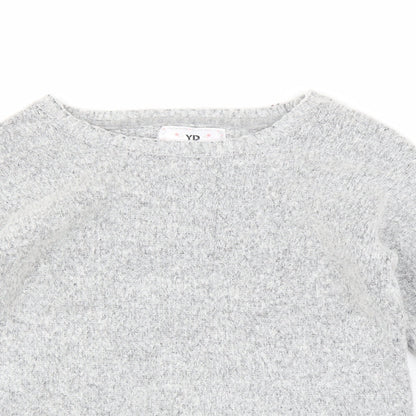 YD Girls Grey   Pullover Jumper Size 11-12 Years  - LACE UNDER TOP