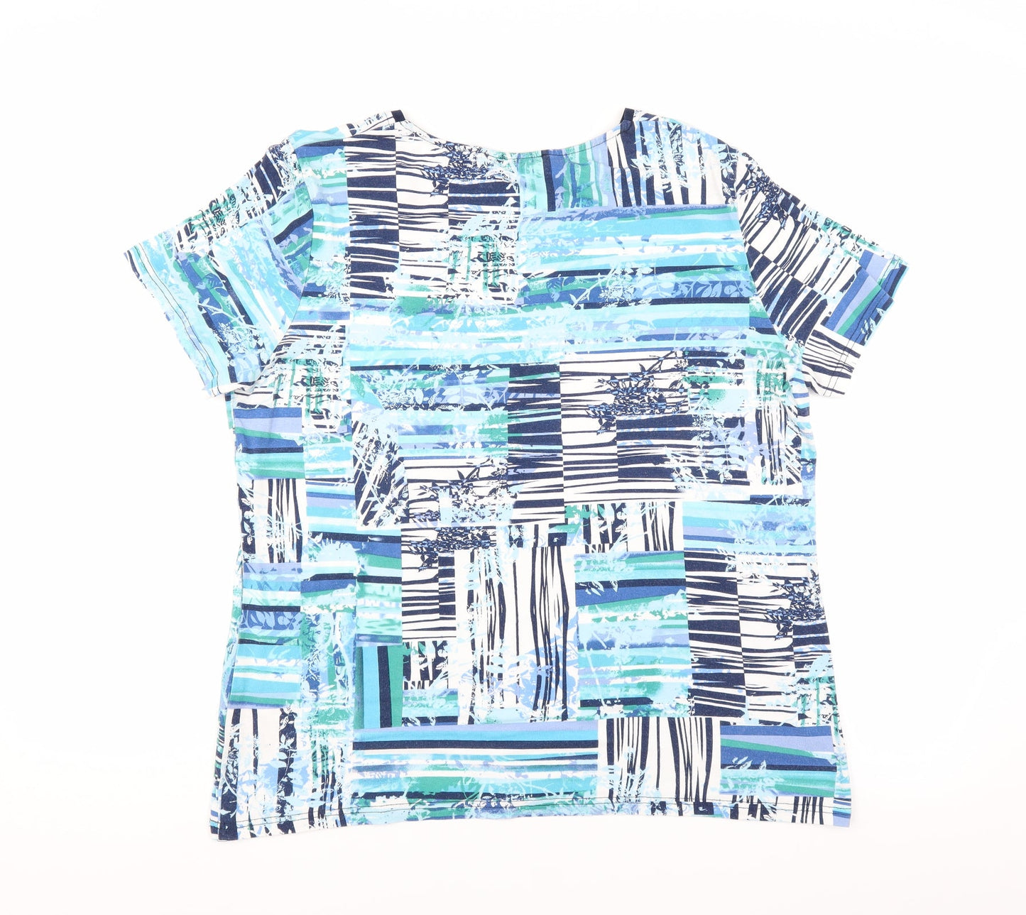 Anna Rose Womens Blue   Basic T-Shirt Size XL
