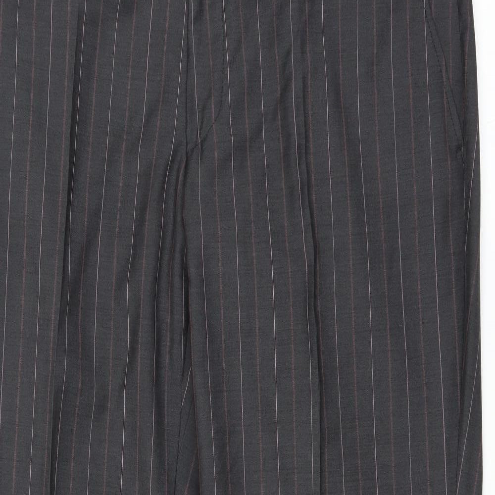 Preworn Mens Grey Striped  Trousers  Size 36 in L29 in