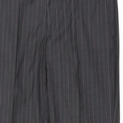 Preworn Mens Grey Striped  Trousers  Size 36 in L29 in