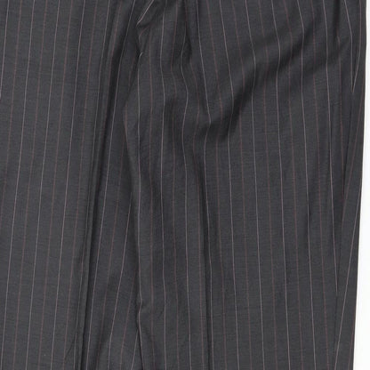 Preworn Mens Grey Striped  Trousers  Size 36 in L29 in