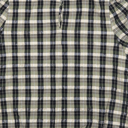 Preworn Womens Green Check  Basic Blouse