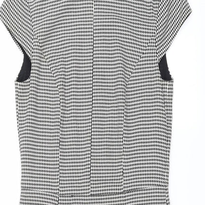 H&M Womens Green Houndstooth  Pencil Dress  Size 6