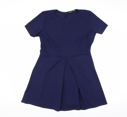 Boohoo Womens Blue   Fit & Flare  Size 14