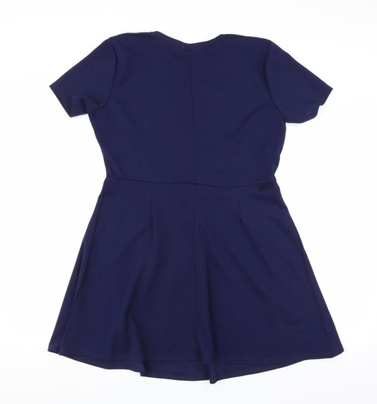 Boohoo Womens Blue   Fit & Flare  Size 14