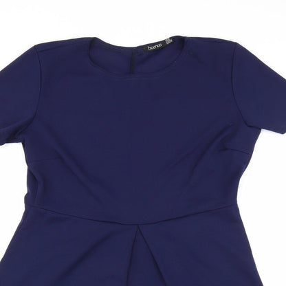 Boohoo Womens Blue   Fit & Flare  Size 14