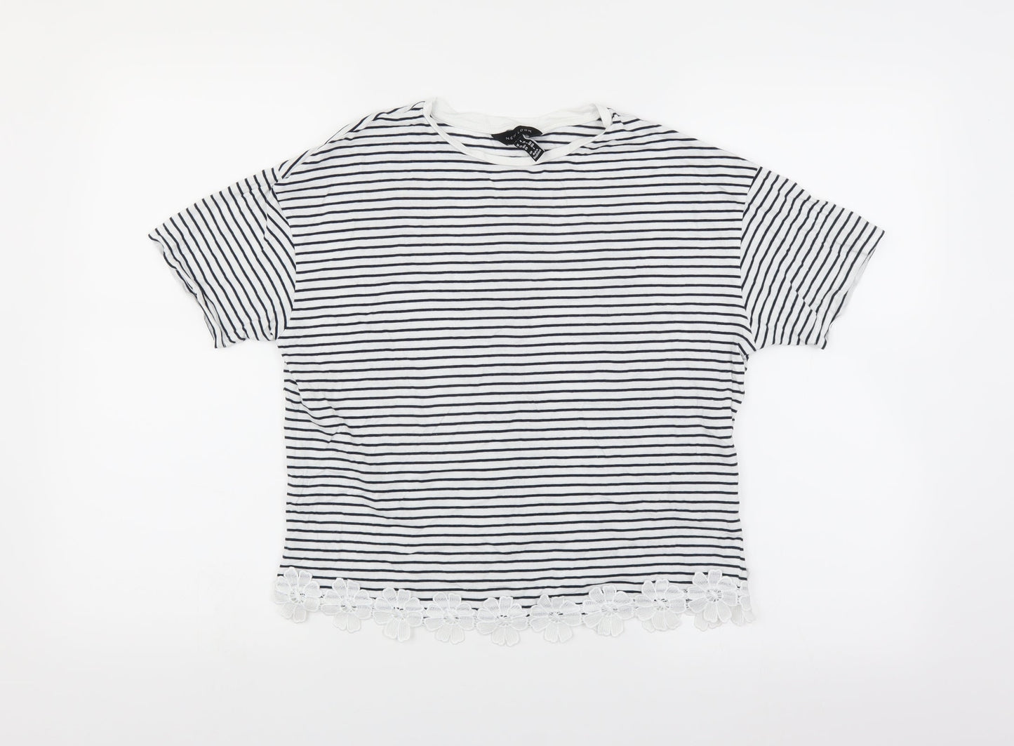 Womens UK Size 6 New Look White Basic T-Shirt