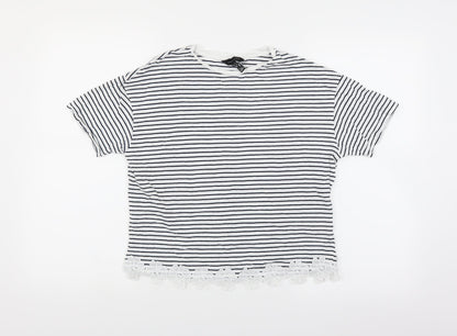 Womens UK Size 6 New Look White Basic T-Shirt