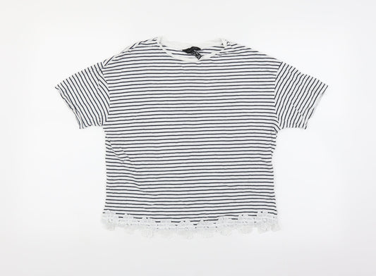 Womens UK Size 6 New Look White Basic T-Shirt