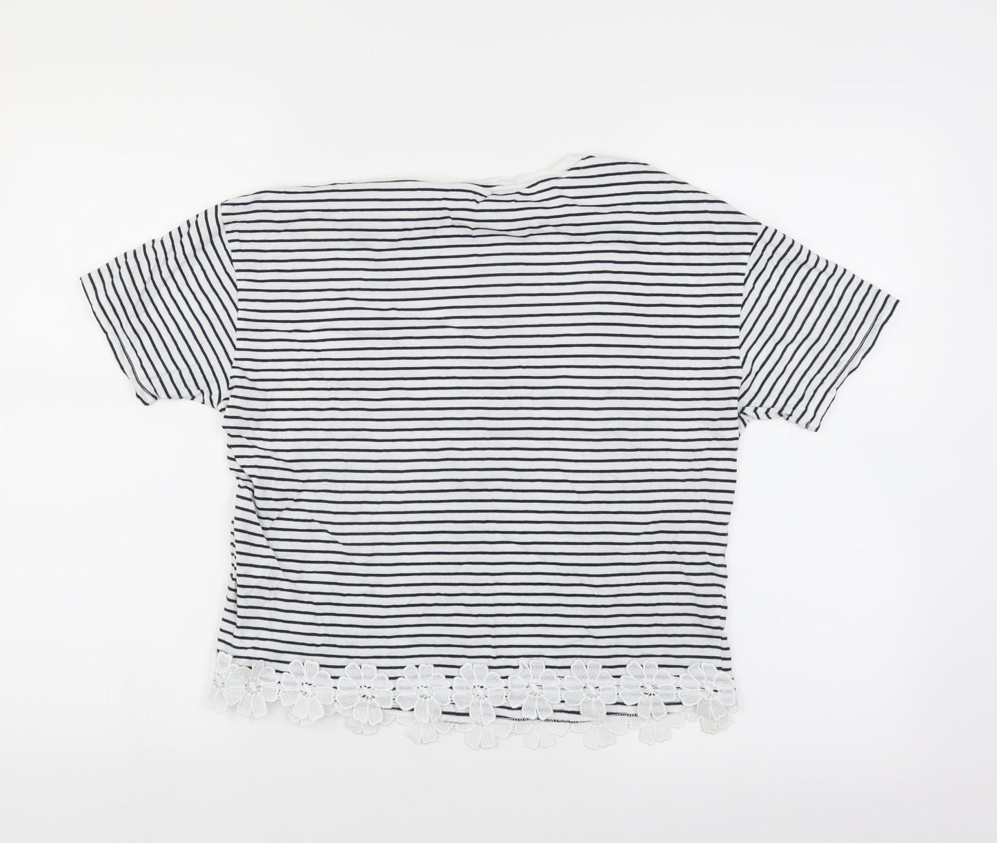 Womens UK Size 6 New Look White Basic T-Shirt