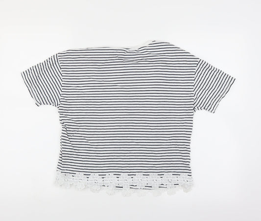 Womens UK Size 6 New Look White Basic T-Shirt