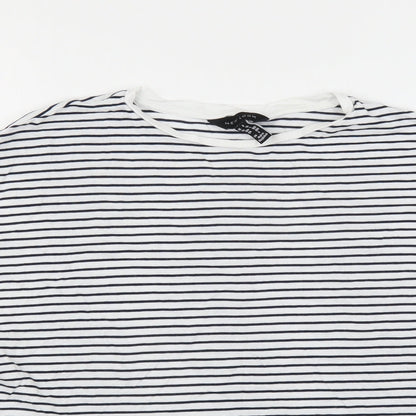 Womens UK Size 6 New Look White Basic T-Shirt