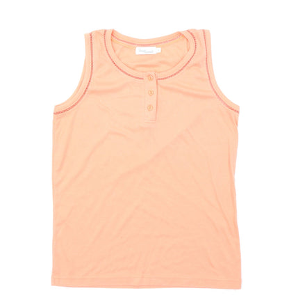 Design Essentials Womens Orange   Basic Tank Size S