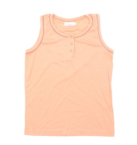 Design Essentials Womens Orange   Basic Tank Size S