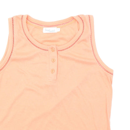 Design Essentials Womens Orange   Basic Tank Size S