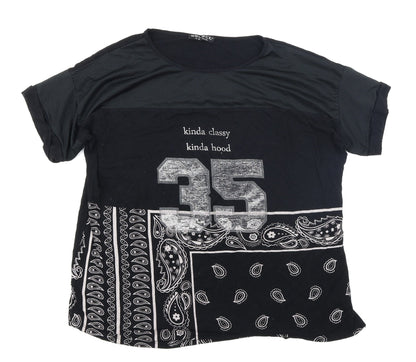 Womens UK Size 16 Select Black Basic T-Shirt