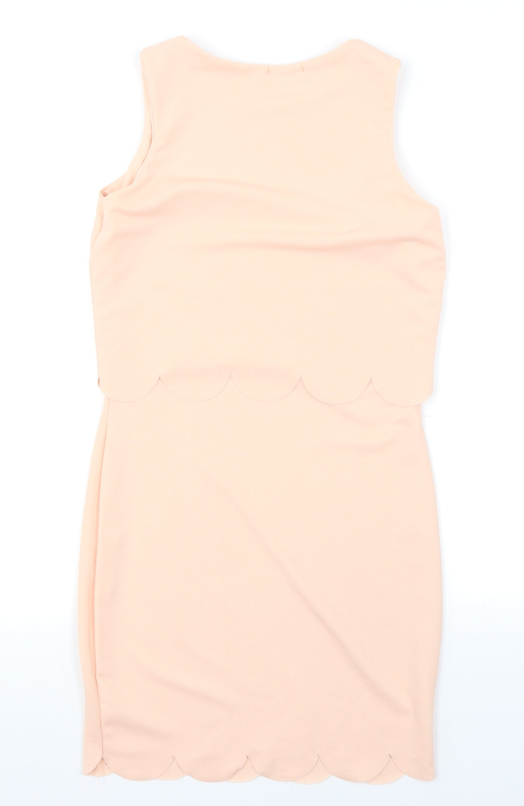 Boohoo Womens Pink   Bodycon  Size 8  - Scallop Hem