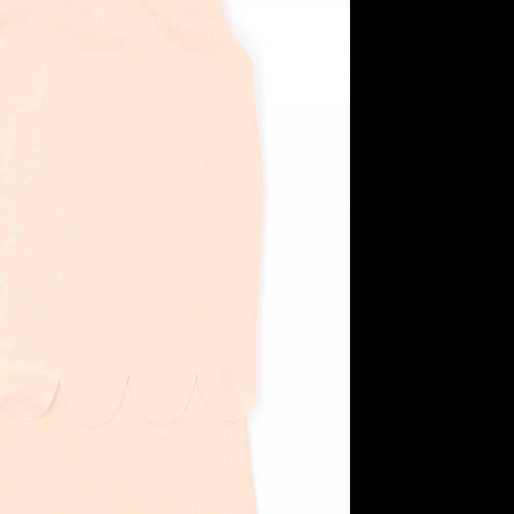 Boohoo Womens Pink   Bodycon  Size 8  - Scallop Hem