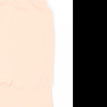 Boohoo Womens Pink   Bodycon  Size 8  - Scallop Hem