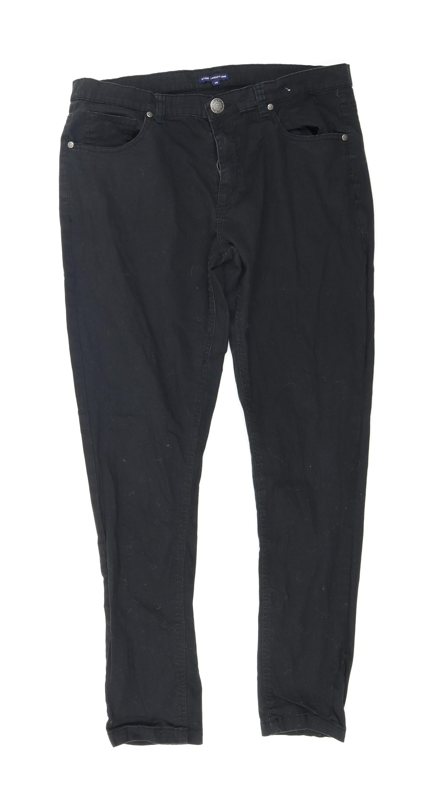Store Twenty One Womens Black  Denim Skinny Jeans Size 14 L28 in