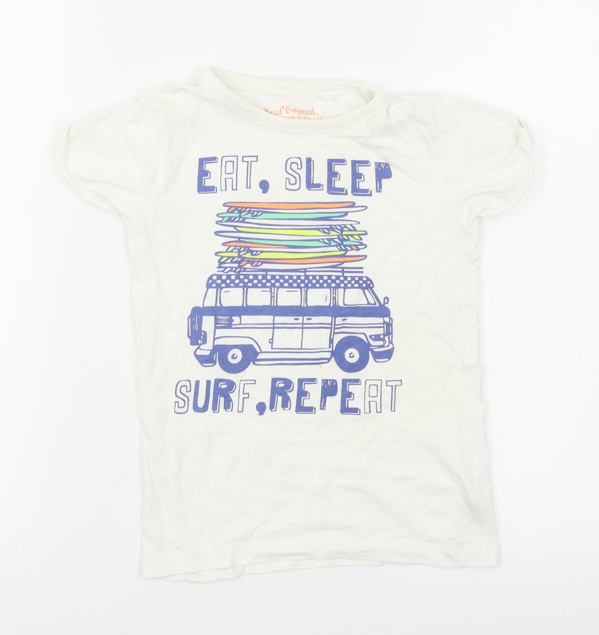 Next Boys White   Basic T-Shirt Size 5 Years