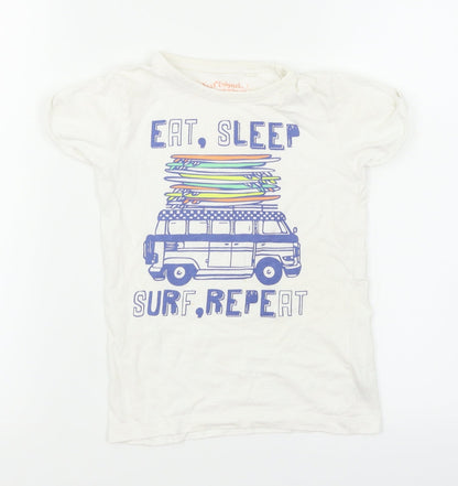 Next Boys White   Basic T-Shirt Size 5 Years