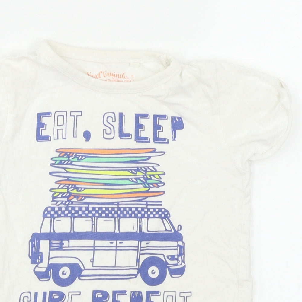 Next Boys White   Basic T-Shirt Size 5 Years