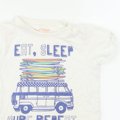 Next Boys White   Basic T-Shirt Size 5 Years