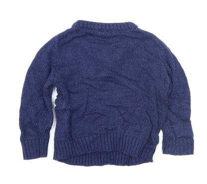 Urban Rascals Boys Blue  Knit Pullover Jumper Size 2 Years  - Polar Bear