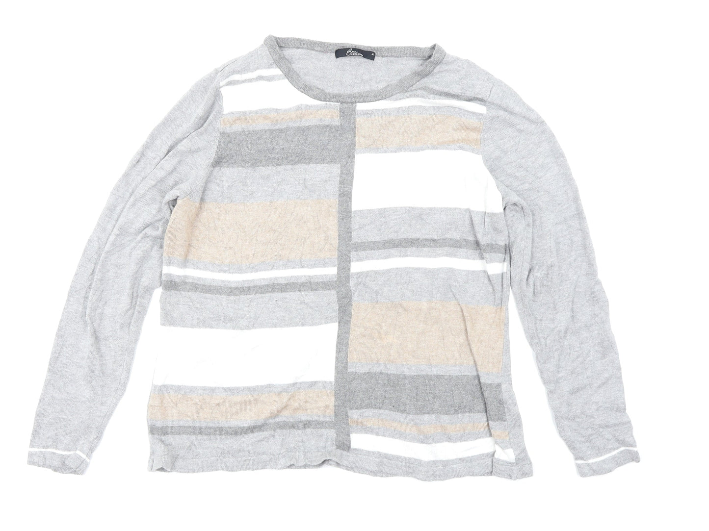 BM Collection Womens Grey   Pullover Jumper Size M