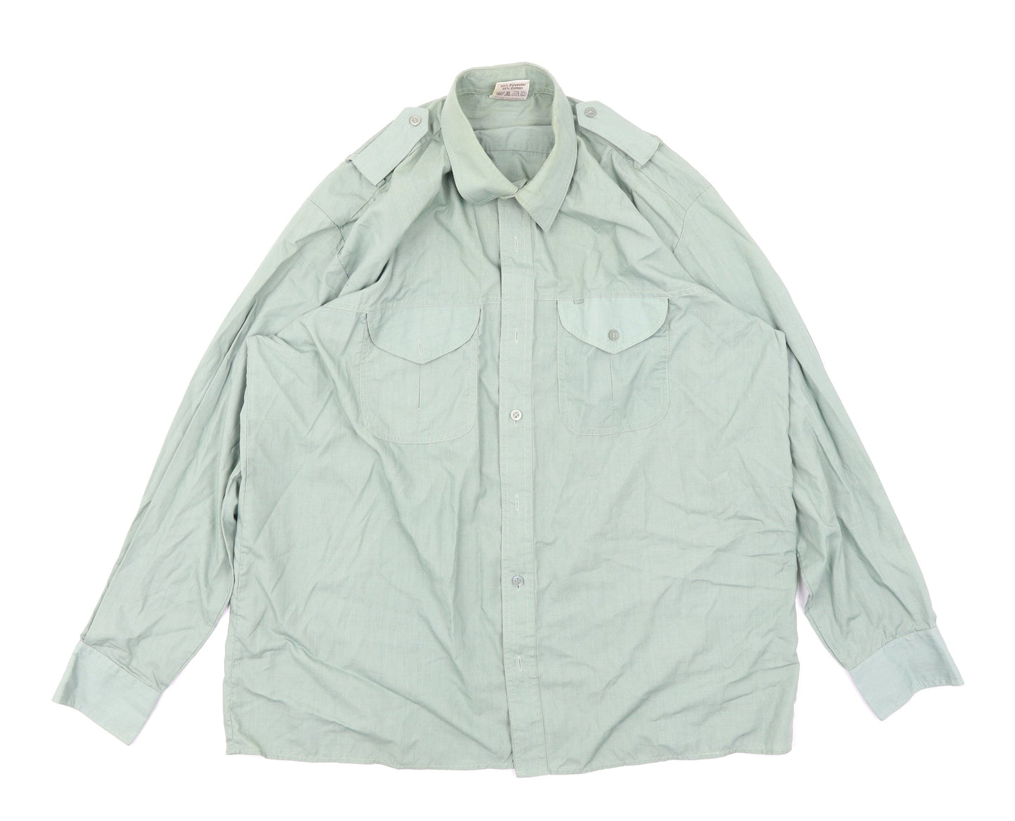 Mens UK Size L Chums Green  Button-Up Long Sleeve Casual Shirt