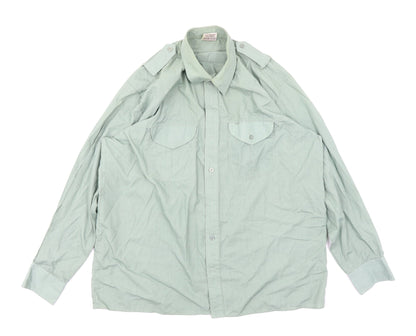 Mens UK Size L Chums Green  Button-Up Long Sleeve Casual Shirt