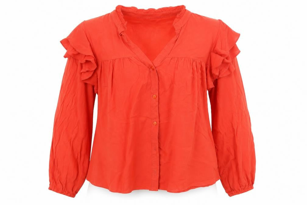 Womens UK Size 8 George Red Basic Blouse