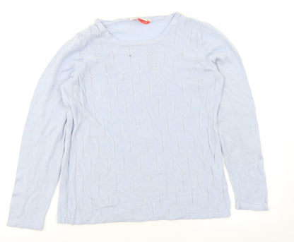 Millers Womens Blue Argyle/Diamond  Pullover Jumper Size S