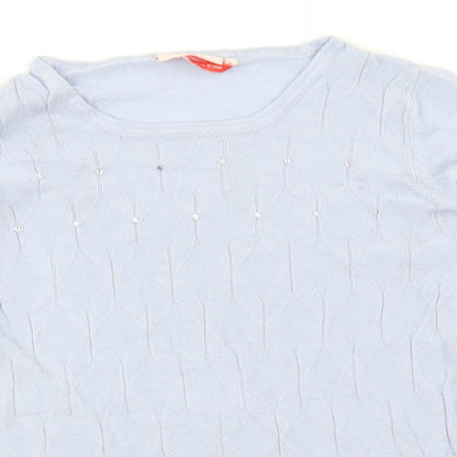 Millers Womens Blue Argyle/Diamond  Pullover Jumper Size S