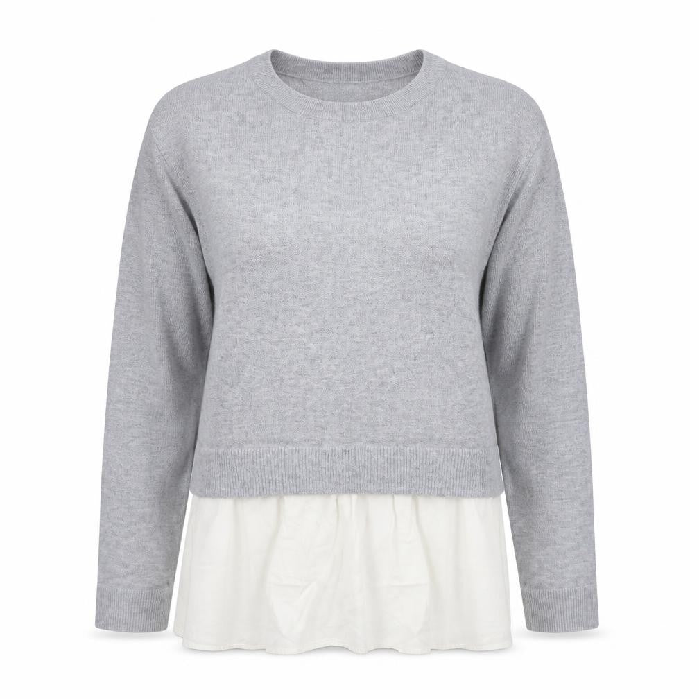 Womens UK Size L H&M Grey Basic Blouse