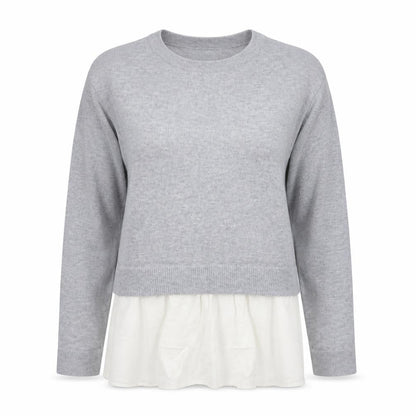 Womens UK Size L H&M Grey Basic Blouse