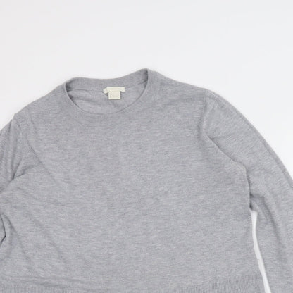 Womens UK Size L H&M Grey Basic Blouse