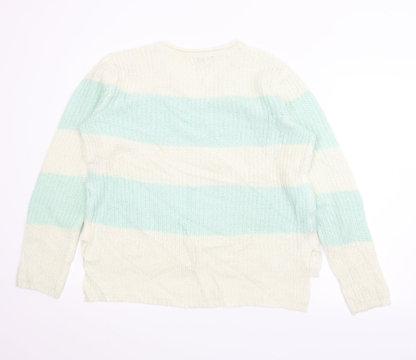 Bodyflirt Womens Green Striped  Pullover Jumper Size M