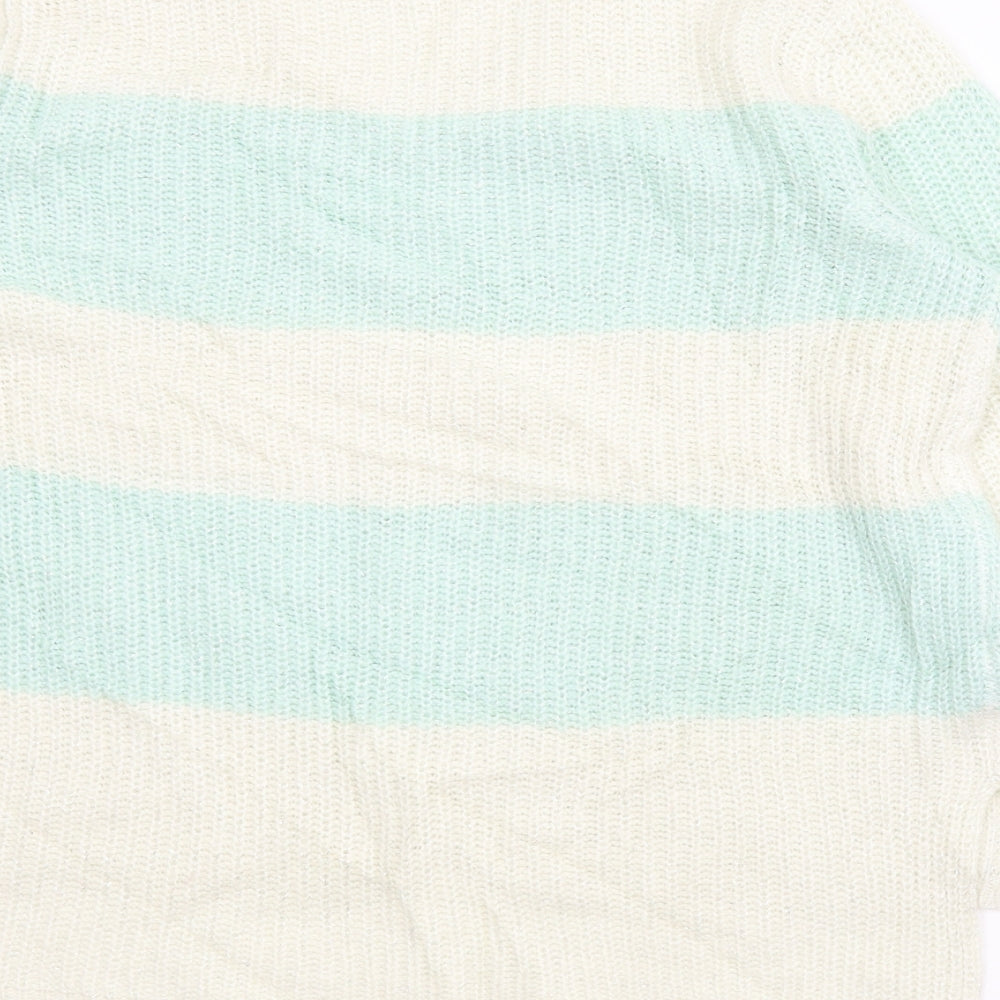 Bodyflirt Womens Green Striped  Pullover Jumper Size M