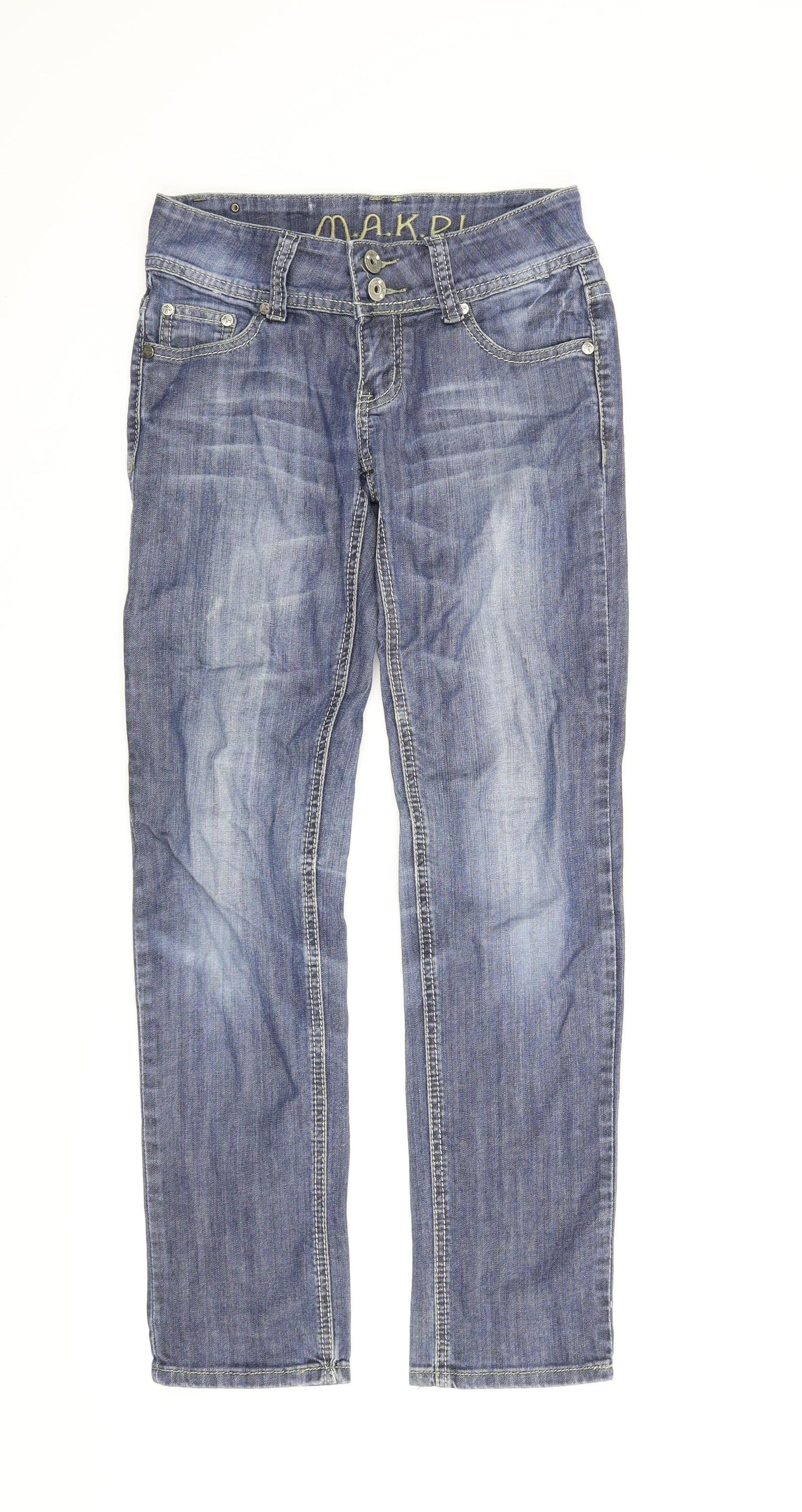 Makpl Girls Blue  Denim Straight Jeans Size 10 Years