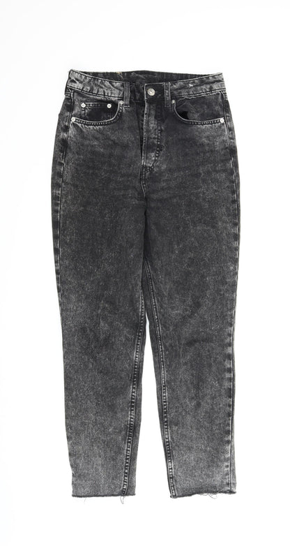 Womens UK Size 8 Divided Regular Fit Tapered Black Jeans