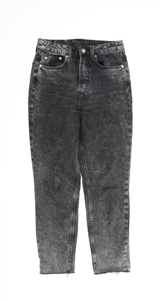 Womens UK Size 8 Divided Regular Fit Tapered Black Jeans