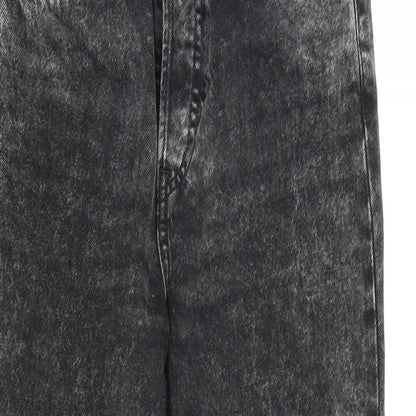 Womens UK Size 8 Divided Regular Fit Tapered Black Jeans