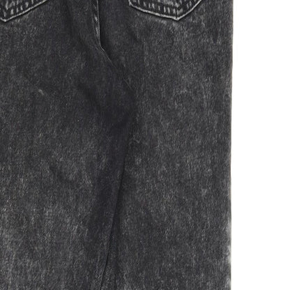 Womens UK Size 8 Divided Regular Fit Tapered Black Jeans
