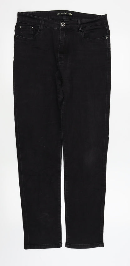 kaiweishi Womens Black   Straight Jeans Size 31 L29 in