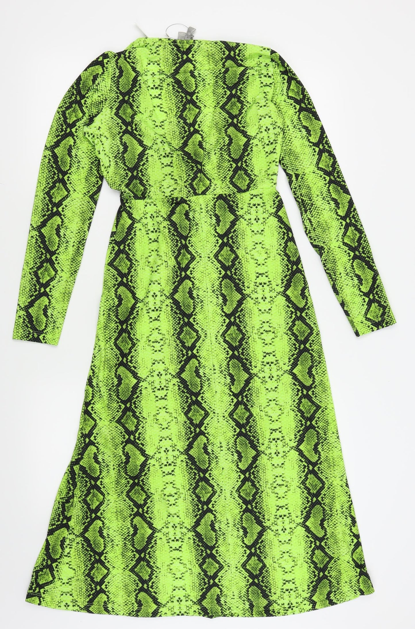 ASOS Womens Green Geometric  Fit & Flare  Size 4