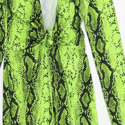 ASOS Womens Green Geometric  Fit & Flare  Size 4