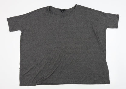 Womens UK Size 16 New Look Grey Basic T-Shirt